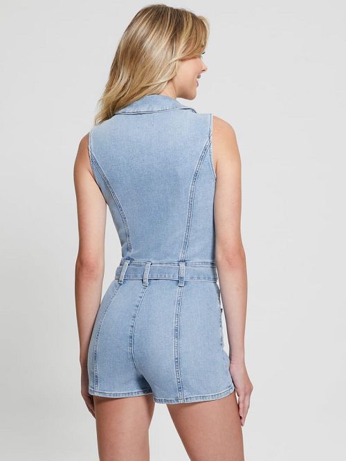 Guess Kimora Denim Romper Albastri | GUESS-SN26671