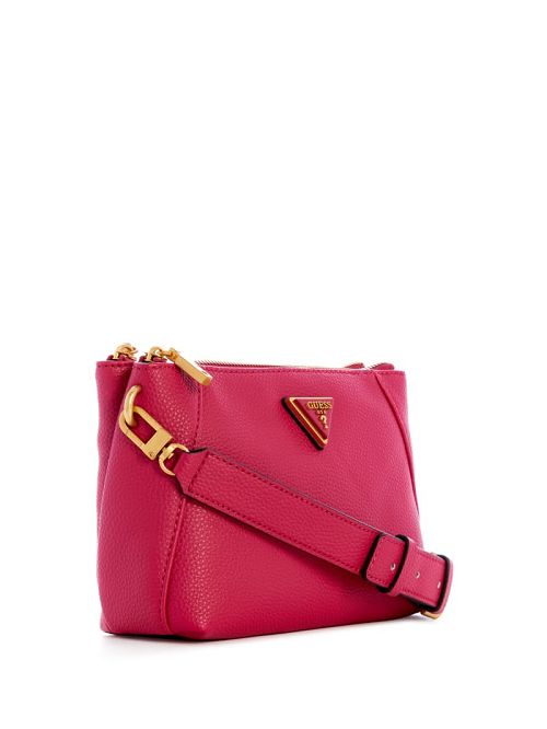 Guess Laryn Pebbled Dual-Zip Crossbody Roz | GUESS-SN28756