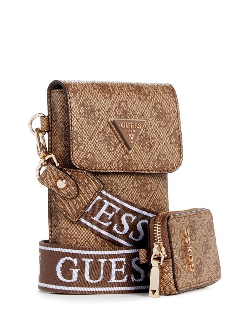 Guess Latona Quattro G Mini Phone Crossbody Maro | GUESS-SN29011