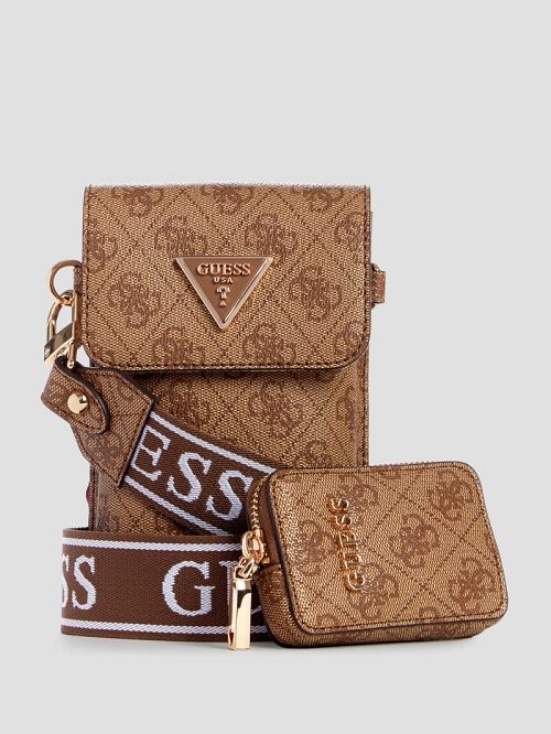 Guess Latona Quattro G Mini Phone Crossbody Maro | GUESS-SN29011