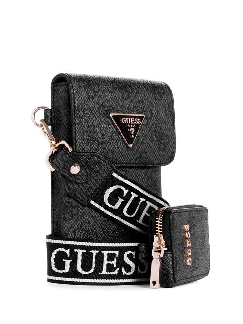 Guess Latona Quattro G Mini Phone Crossbody Negrii | GUESS-SN31799