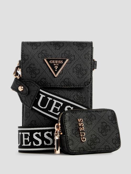 Guess Latona Quattro G Mini Phone Crossbody Negrii | GUESS-SN31799