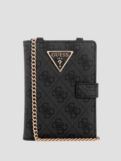 Guess Laurel Chain Passport Case Negrii | GUESS-SN30135