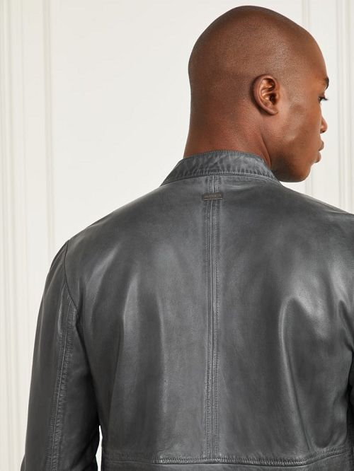 Guess Leather Biker Jacket Negrii | GUESS-SN30733
