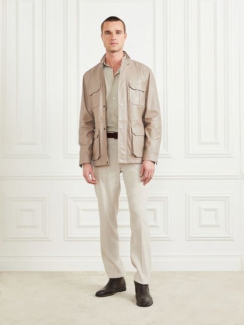 Guess Leather Field Jacket Bej | GUESS-SN30751