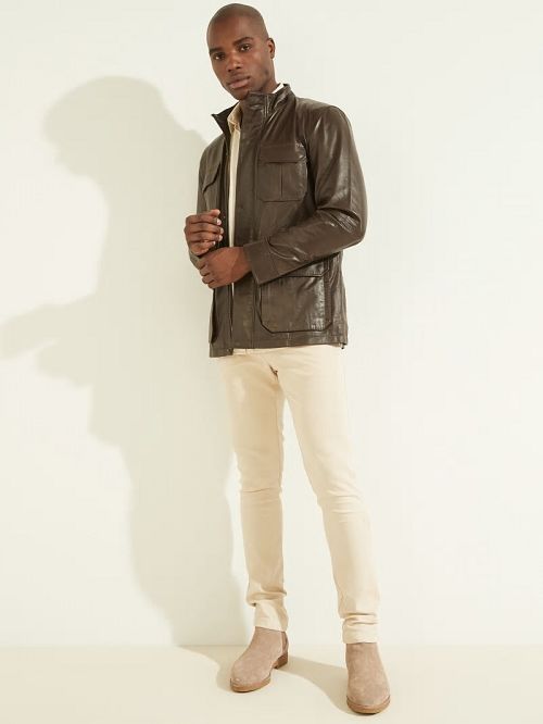 Guess Leather Field Jacket Maro | GUESS-SN30755