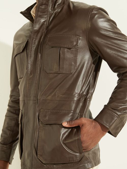 Guess Leather Field Jacket Maro | GUESS-SN30755