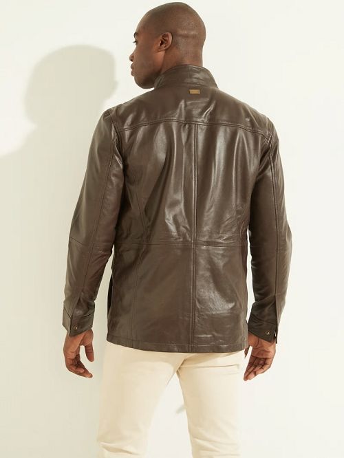 Guess Leather Field Jacket Maro | GUESS-SN30755