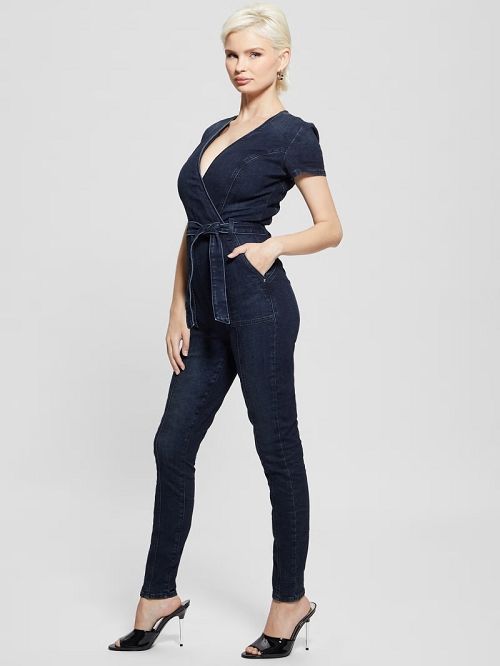 Guess Leslie Denim Jumpsuit Albastri | GUESS-SN26666