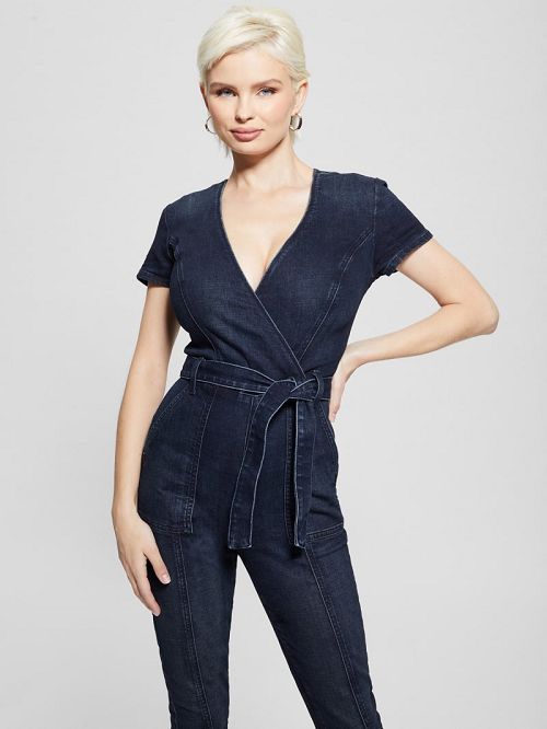 Guess Leslie Denim Jumpsuit Albastri | GUESS-SN26666