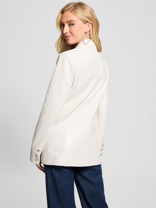 Guess Lia Faux-Leather Blazer Albi | GUESS-SN27947