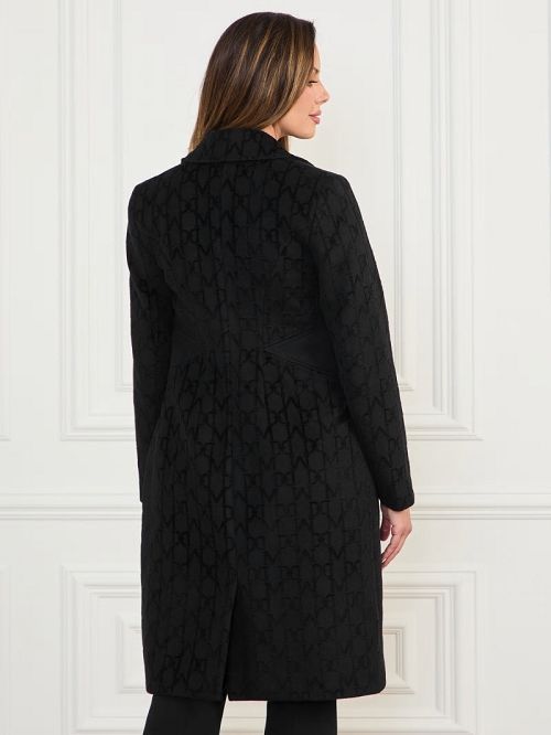 Guess Linda Wool-Blend Coat Negrii | GUESS-SN27943