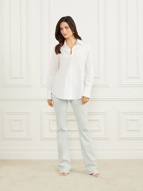 Guess Lisa Poplin Shirt Albi | GUESS-SN27518