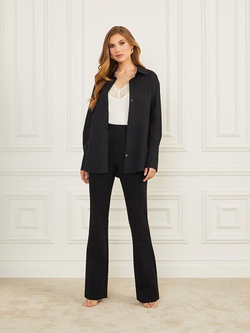 Guess Lisa Poplin Shirt Negrii | GUESS-SN27497