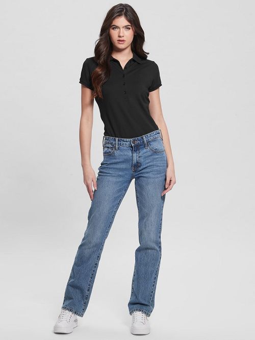 Guess Liza Pique Polo Negrii | GUESS-SN27469