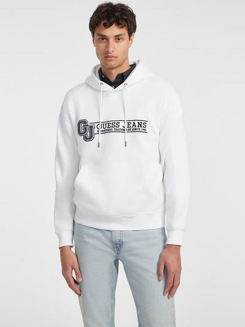 Guess Logo Patch Hoodie Albi | GUESS-SN30946