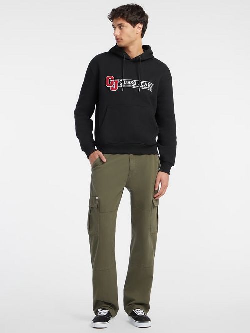 Guess Logo Patch Hoodie Negrii | GUESS-SN30938