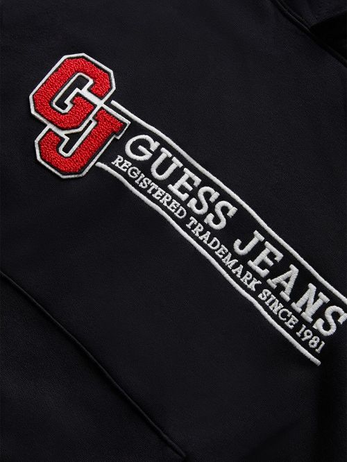 Guess Logo Patch Hoodie Negrii | GUESS-SN30938