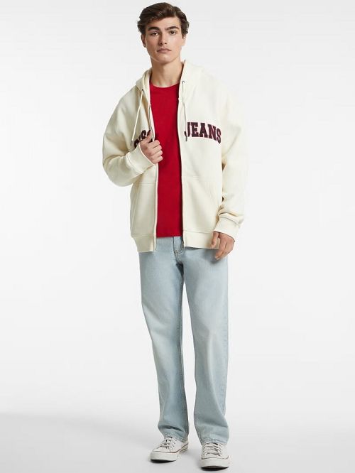 Guess Logo Patch Zip-Up Hoodie Albi | GUESS-SN30994
