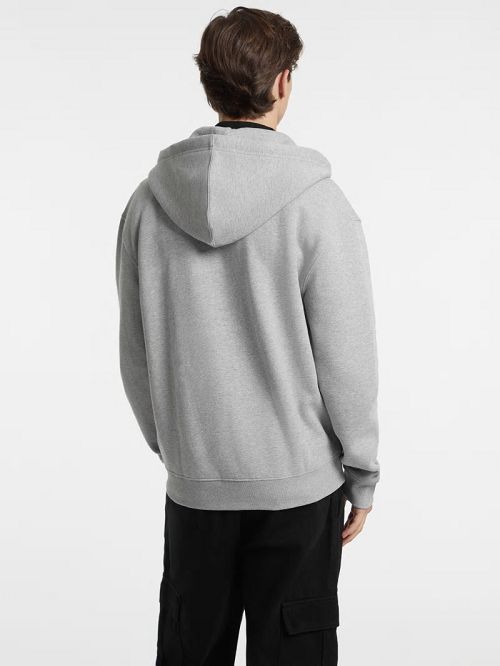 Guess Logo Patch Zip-Up Hoodie Gri | GUESS-SN30894
