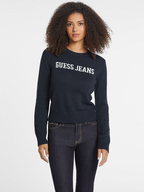 Guess Logo Sweater Albastri | GUESS-SN27752