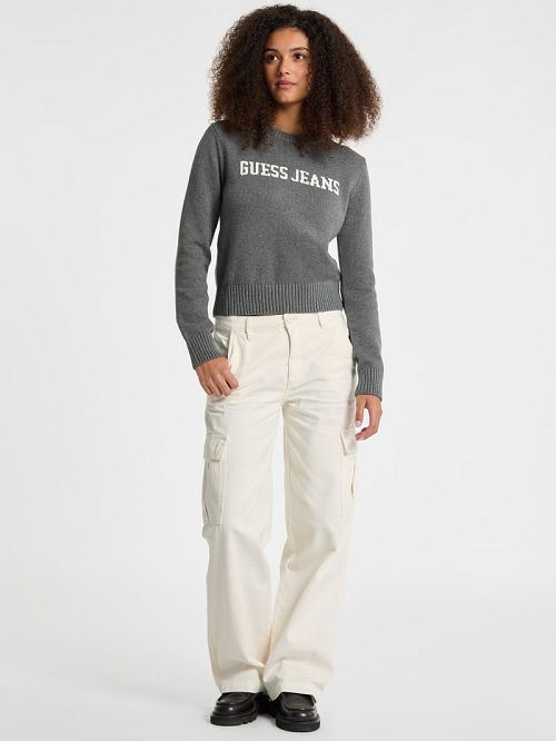Guess Logo Sweater Gri | GUESS-SN27383