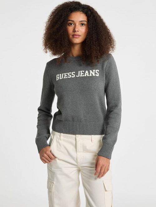 Guess Logo Sweater Gri | GUESS-SN27383