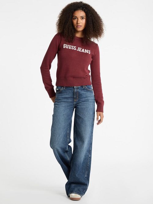 Guess Logo Sweater Rosii | GUESS-SN27299