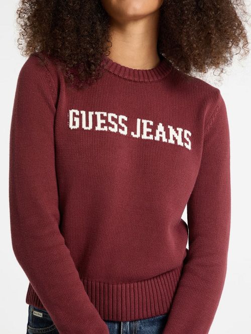 Guess Logo Sweater Rosii | GUESS-SN27299