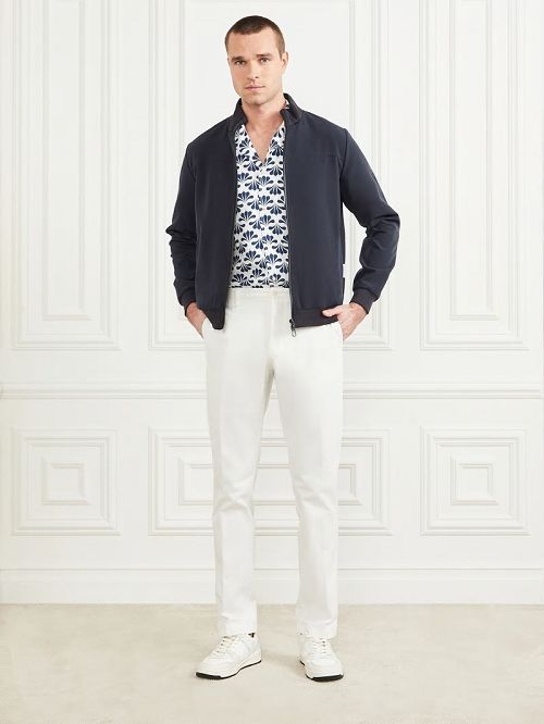 Guess Logo Zip-Up Jacket Albastri | GUESS-SN30916