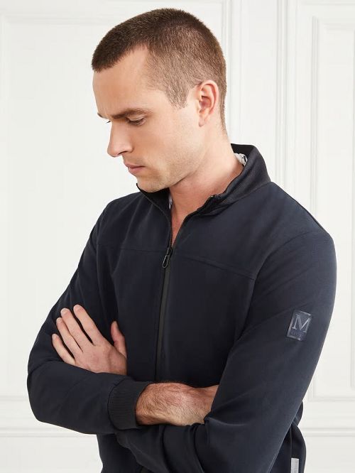 Guess Logo Zip-Up Jacket Albastri | GUESS-SN30916