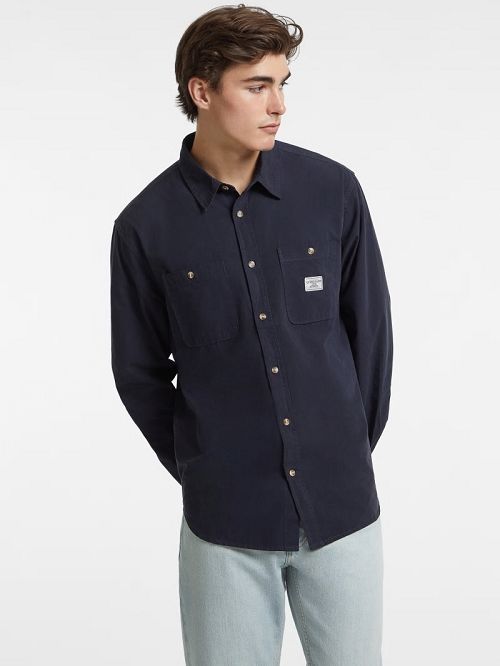 Guess Long-Sleeve Pocket Shirt Albastri | GUESS-SN31137
