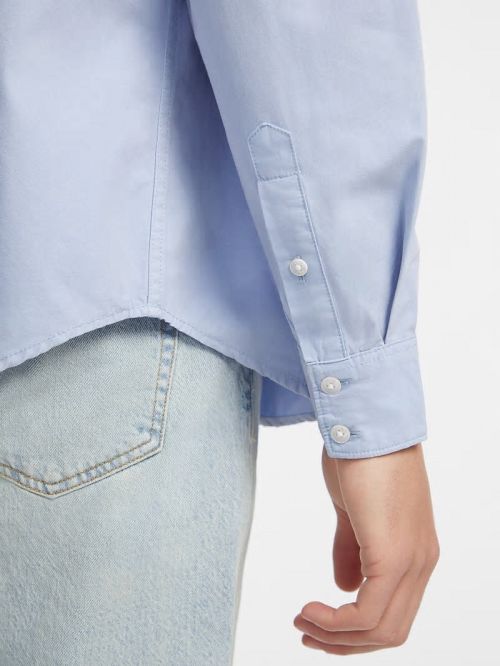 Guess Long-Sleeve Pocket Shirt Albastri | GUESS-SN31148