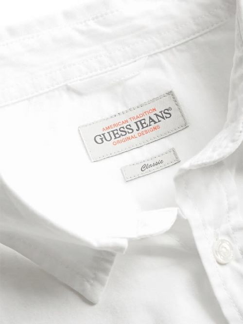 Guess Long-Sleeve Pocket Shirt Albi | GUESS-SN31157