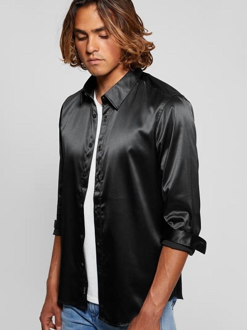 Guess Long-Sleeve Regal Shirt Negrii | GUESS-SN31297