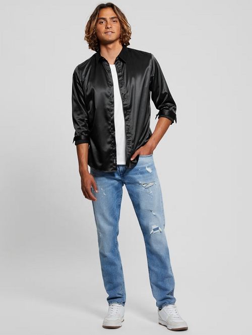 Guess Long-Sleeve Regal Shirt Negrii | GUESS-SN31297