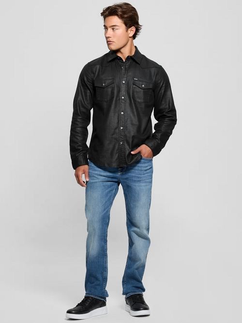 Guess Long-Sleeve Western Shirt Negrii | GUESS-SN31293