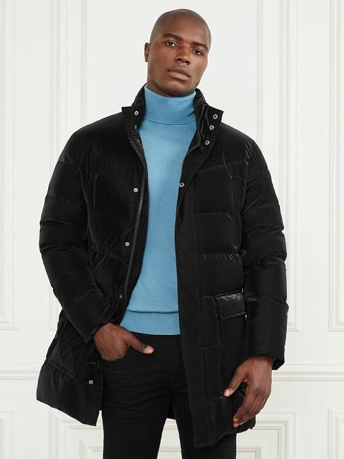 Guess Long Down Hooded Jacket Negrii | GUESS-SN30799
