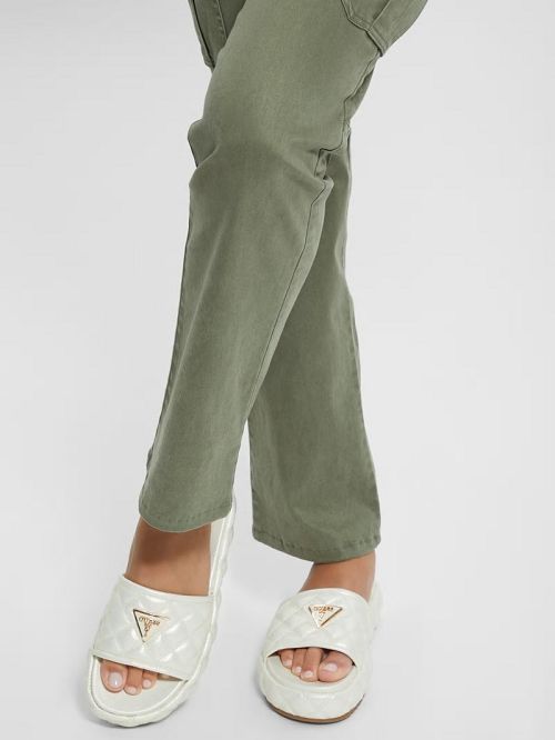 Guess Longo Quilted Flatform Slides Albi | GUESS-SN29666