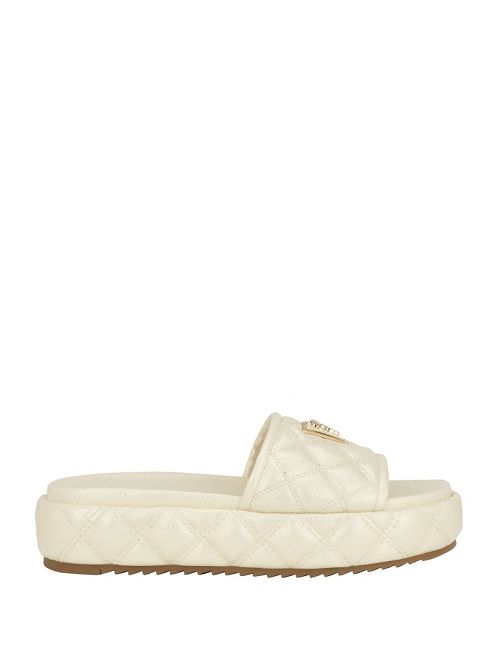 Guess Longo Quilted Flatform Slides Albi | GUESS-SN29666