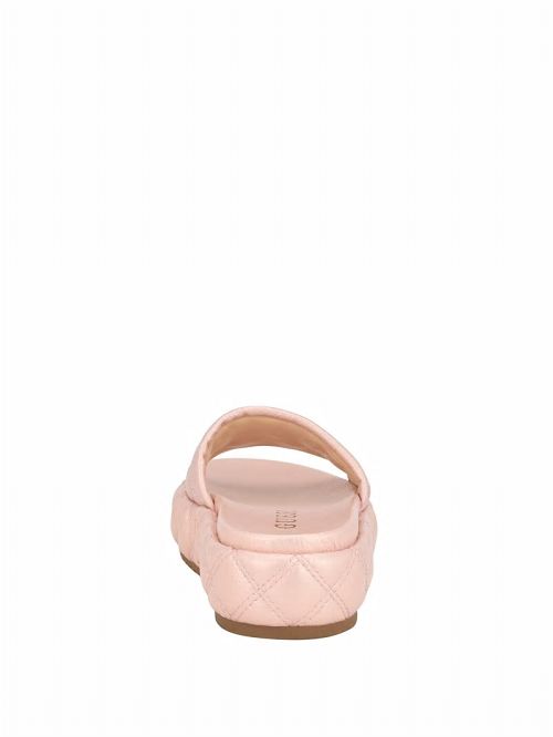 Guess Longo Quilted Flatform Slides Bej | GUESS-SN29579