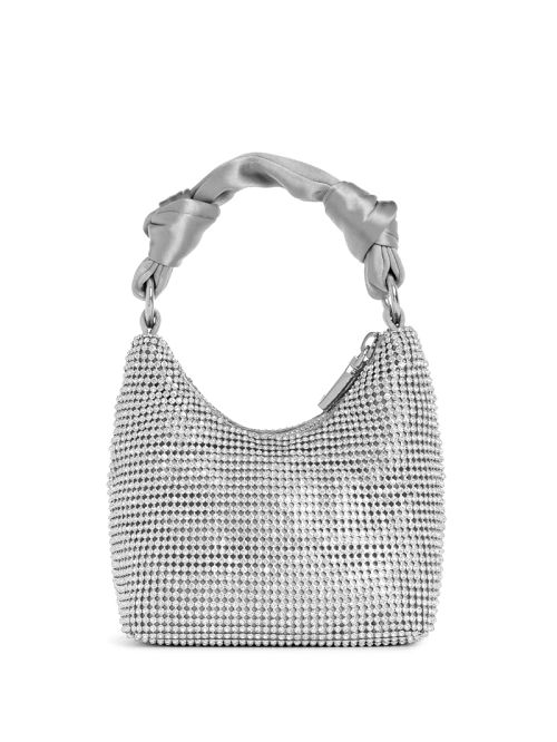 Guess Lua Mini Hobo Argintii | GUESS-SN28963