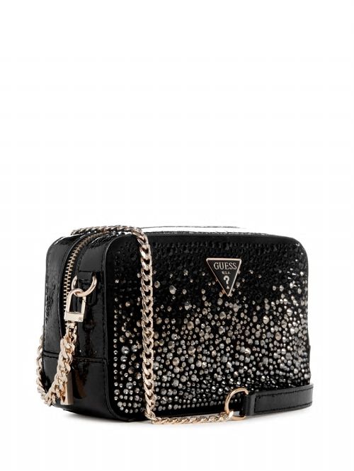 Guess Lua Rhinestone Mini Crossbody Negrii | GUESS-SN28827