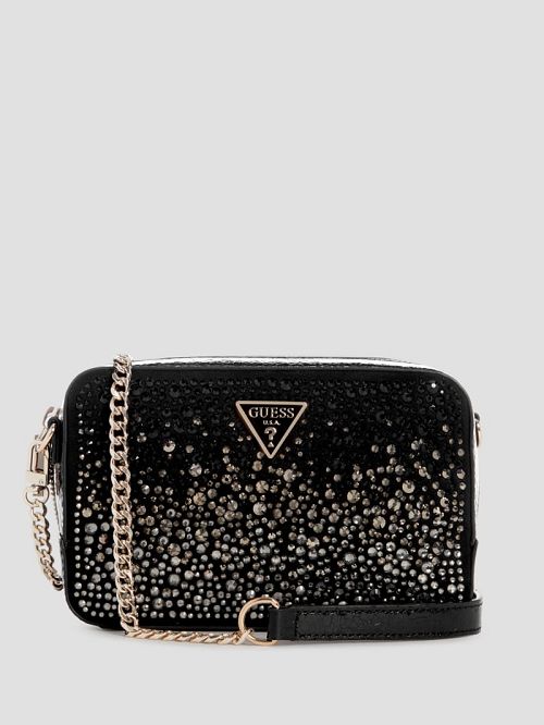 Guess Lua Rhinestone Mini Crossbody Negrii | GUESS-SN28827