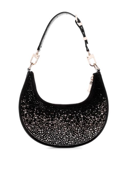 Guess Lua Rhinestone Shoulder Bag Negrii | GUESS-SN29088