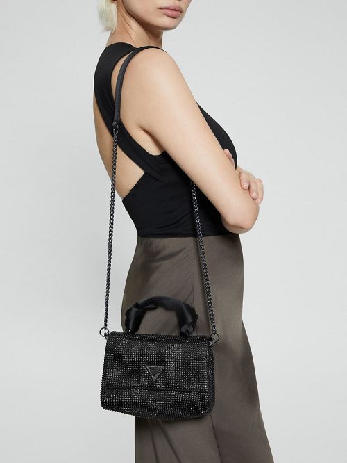 Guess Lua Top Handle Crossbody Negrii | GUESS-SN29041
