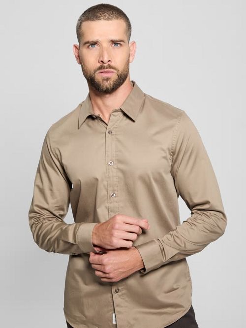 Guess Luxe Stretch Shirt Bej | GUESS-SN31321