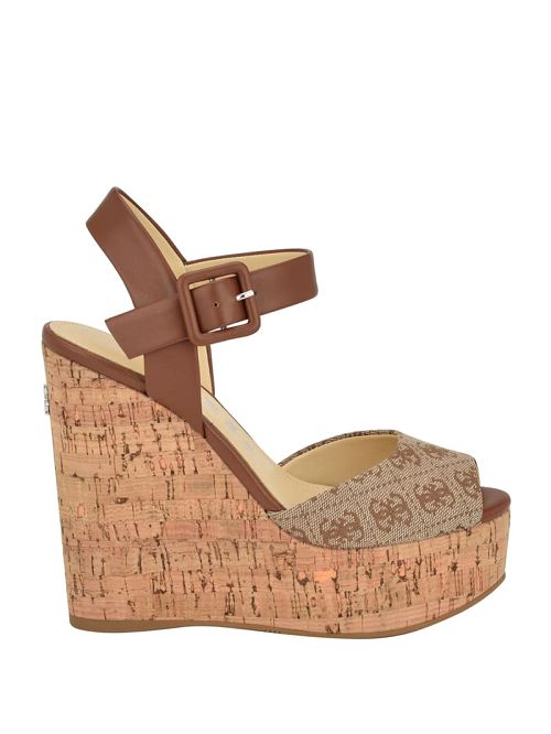 Guess Lyrica Linen Wedges Maro | GUESS-SN29656