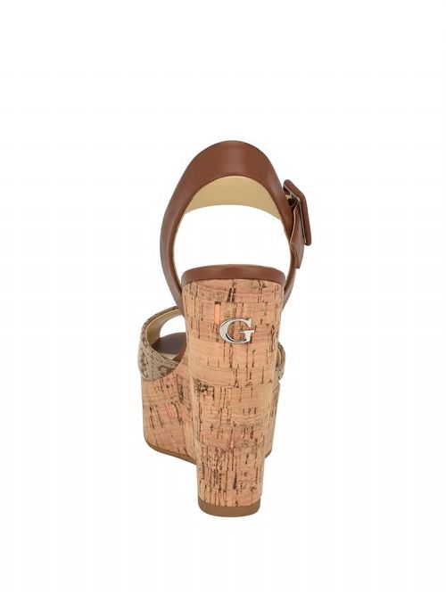 Guess Lyrica Linen Wedges Maro | GUESS-SN29656