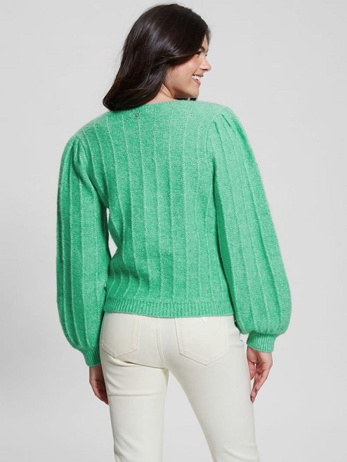 Guess Madeline Textured V-Neck Sweater Verzi | GUESS-SN27695